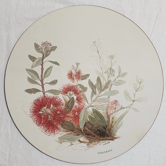 RARE Vintage JASON Wild Flower Round Placemats Set Of 6 - Picture 4 of 10